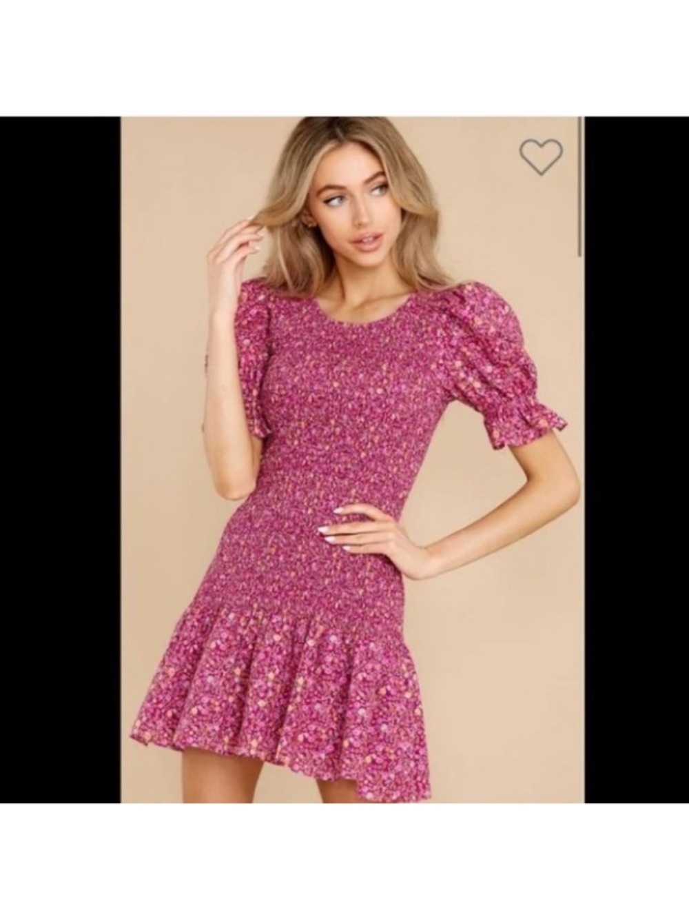 LOVESHACKFANCY Luppa Floral Smocked Mini Dress